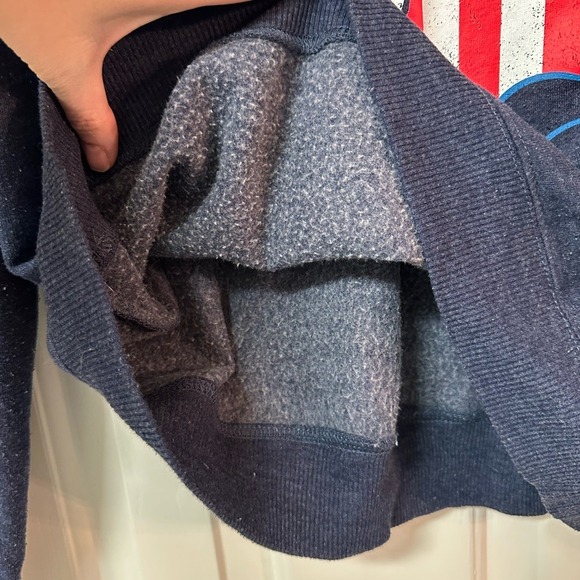 Disney Mickey Mouse Patriotic Americana Sweatshirt Navy Cozy Nostalgic | XS - Picture 9 of 12